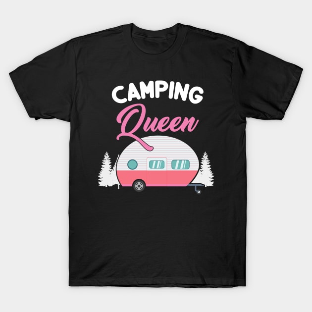 Camping Queen Gift for Queens of the Camper RV T-Shirt by Shirtbubble